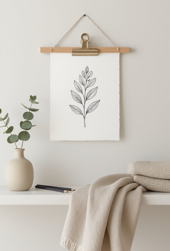 hand drawn kraft paper sketches