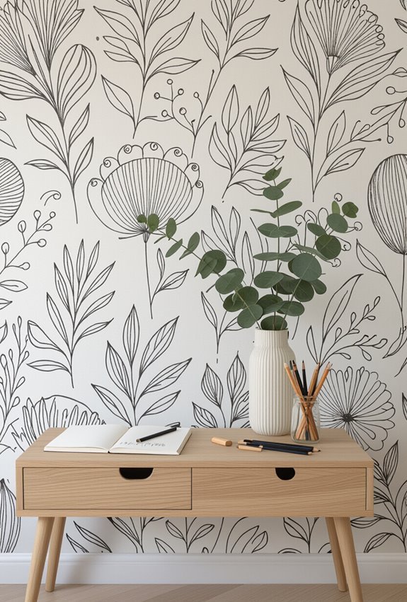 hand drawn sketchbook textured wallpaper