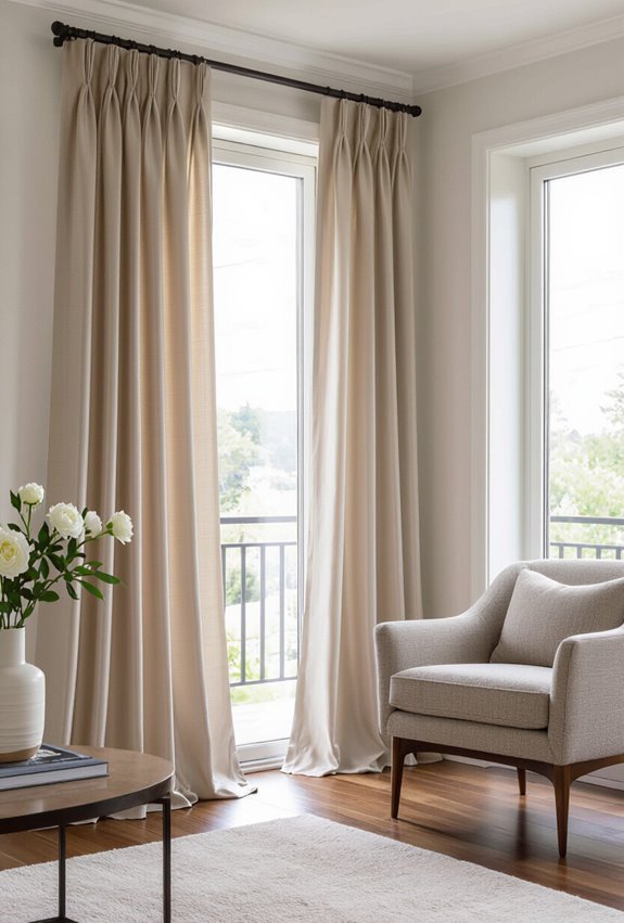 hand hemmed silk drapes care