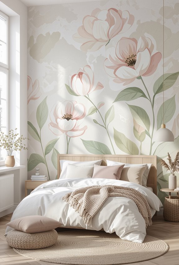 hand painted botanical accent focalpoint