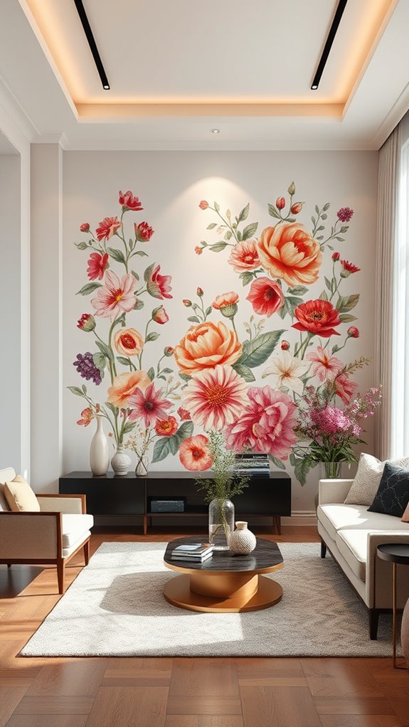 hand painted floral artistry