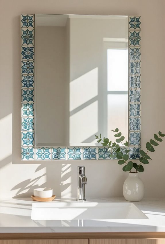 hand painted glazed ceramic frames