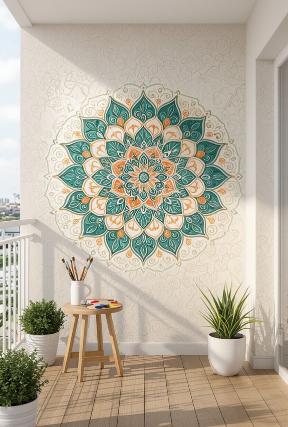 hand painted mini mandala panels