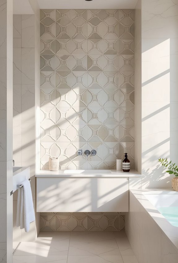 hand painted mosaic tile focalpoint