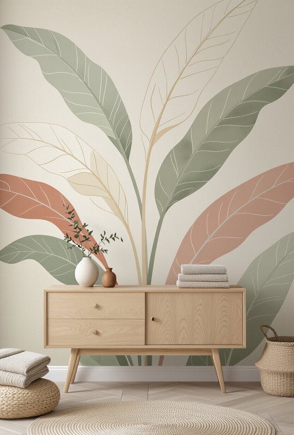 hand painted personalized mural wallpaper