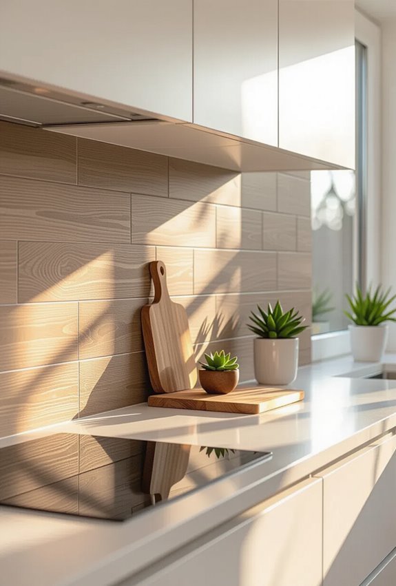 hand scraped engineered wood effect tiles