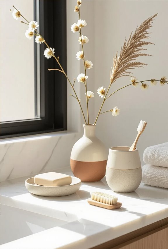 handcrafted ceramic bathroom accents