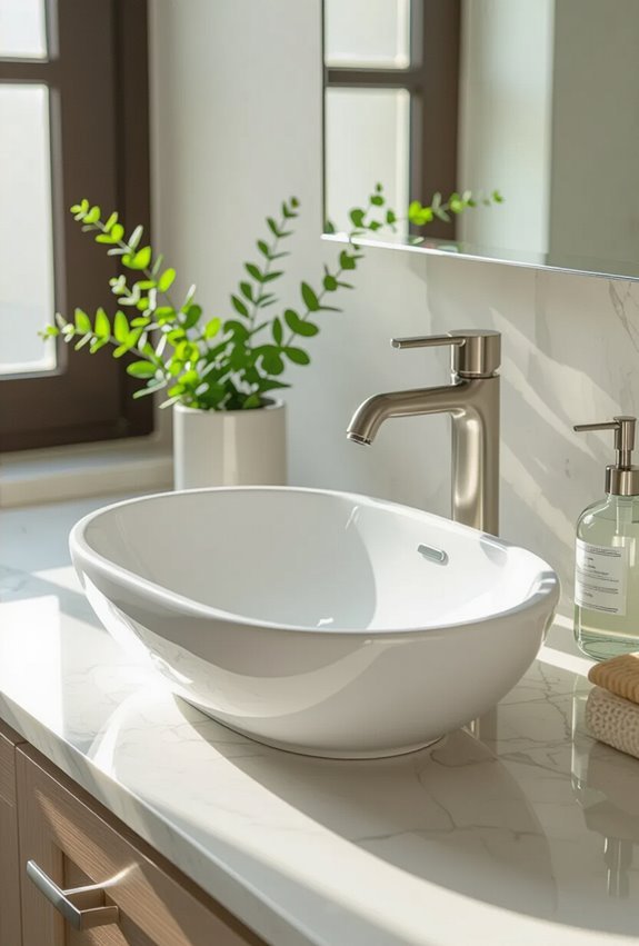 handcrafted ceramic oval sink
