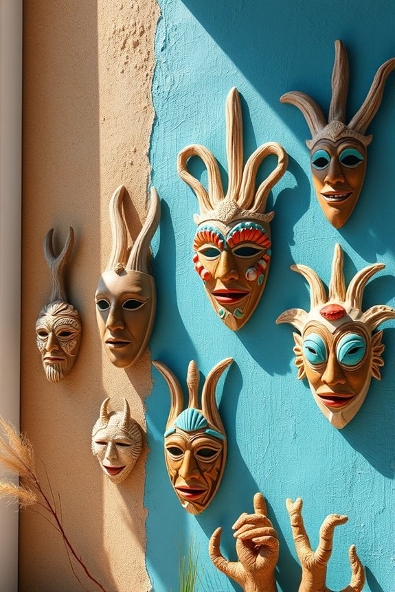 handcrafted coastal decorative masks