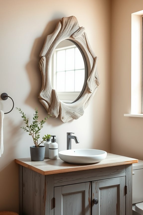 handcrafted coastal driftwood mirrors