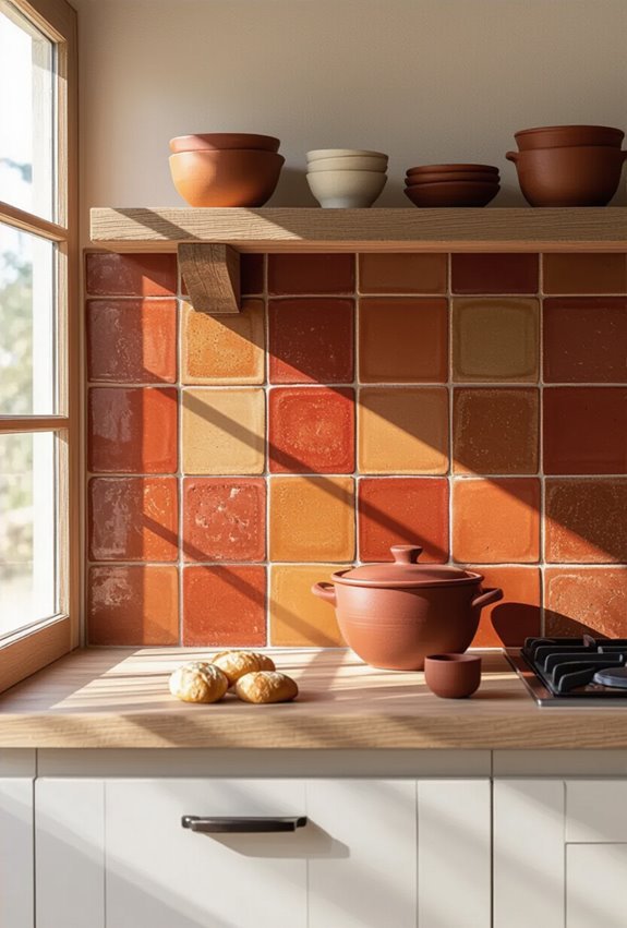 handcrafted earthy rustic clay tiles