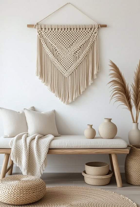 handcrafted macram beachy focal point