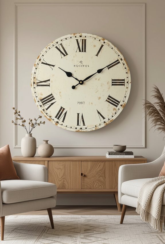handcrafted painted clock artistry