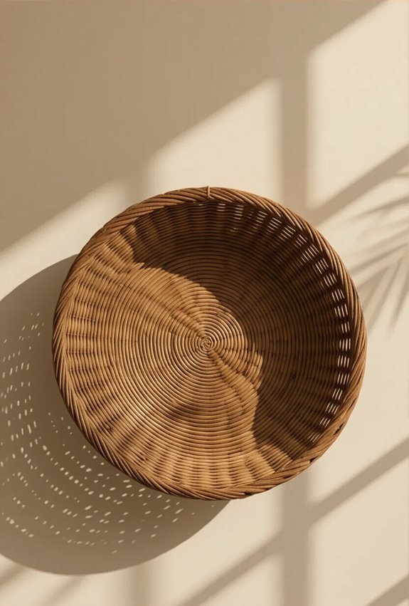handcrafted woven baskets cluster