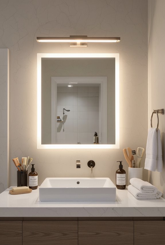 handmade above mirror personalized lighting