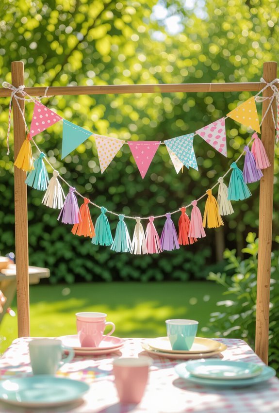 handmade flag and tassels