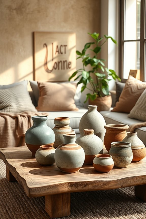 handmade pottery for decor
