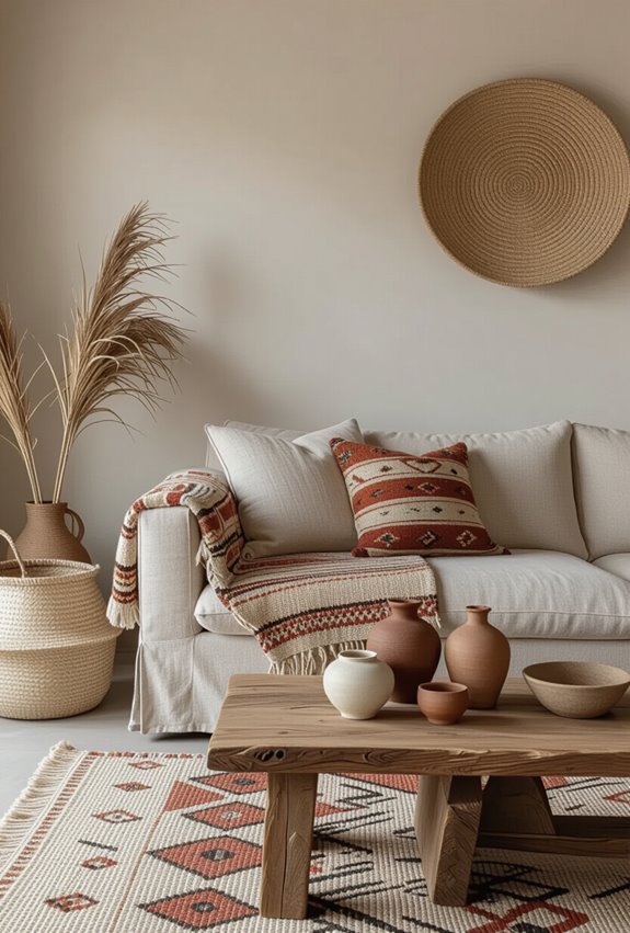 handwoven kilims baskets ceramics