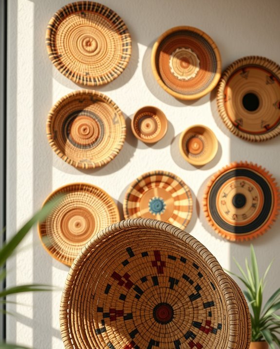 handwoven wall basket decor