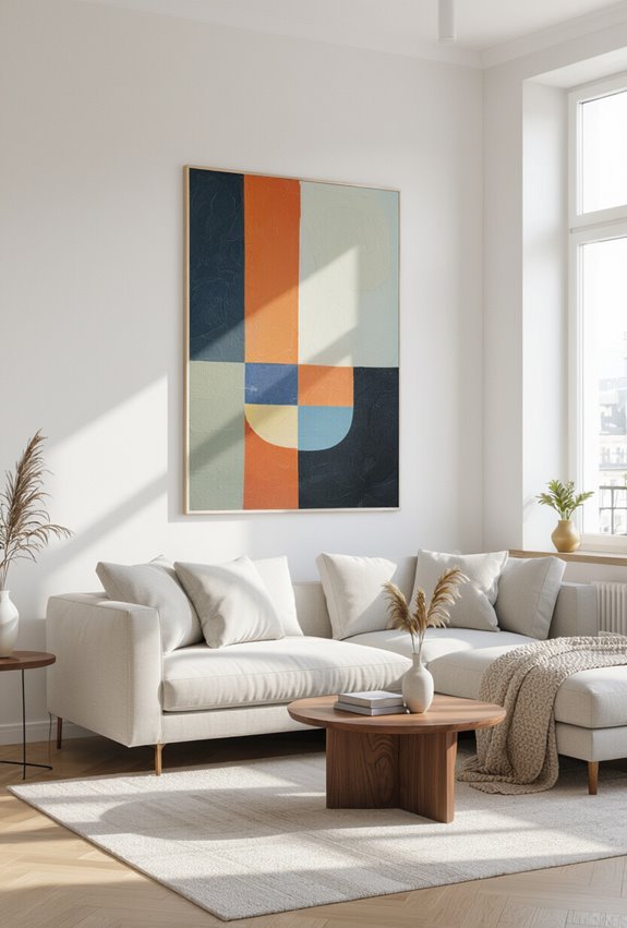 hang art higher vertically