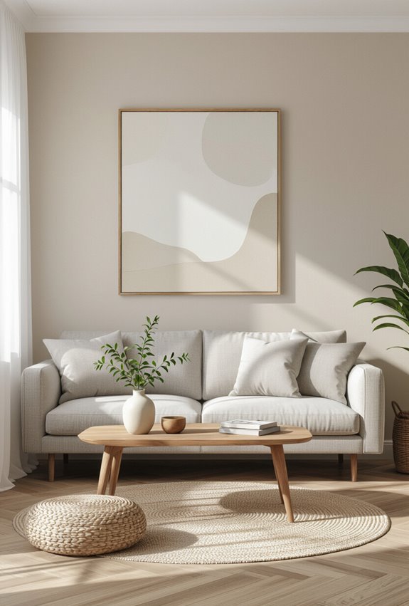 hang artwork at eye level