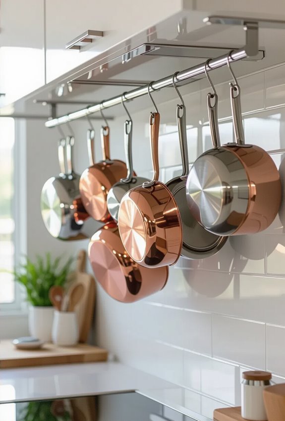 hang cookware on racks