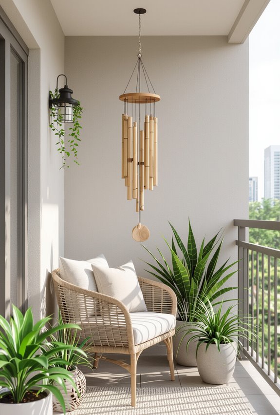 hang coordinated durable metal chimes