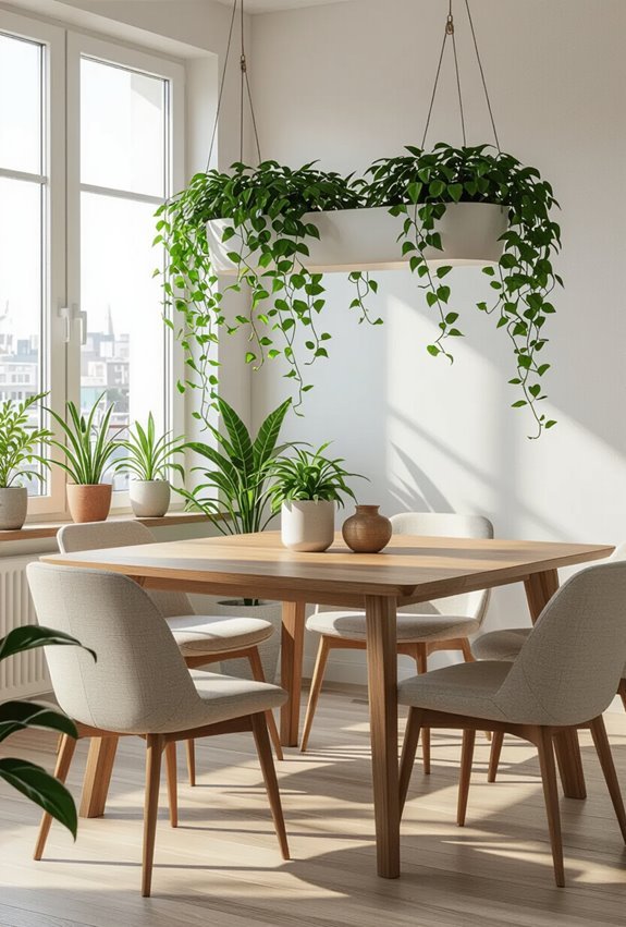 hang greenery save space