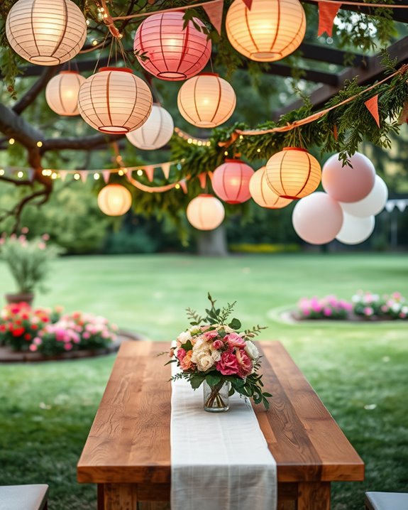hanging decor enhances atmosphere