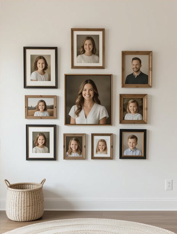 harmonious family portrait arrangement