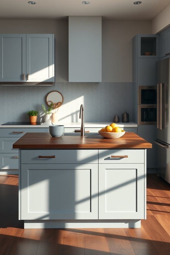 harmonious kitchen color contrast