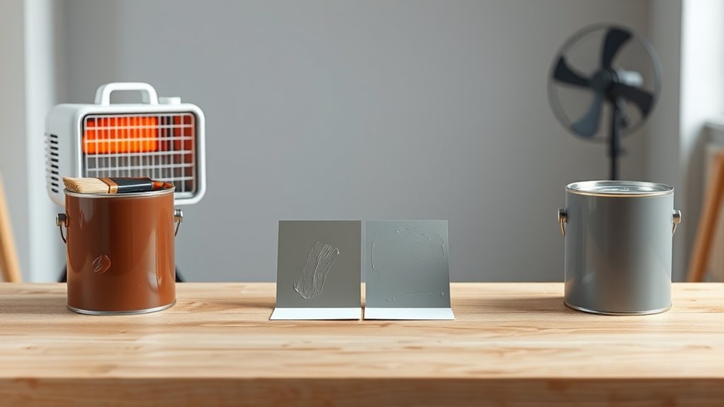 heat accelerates paint drying