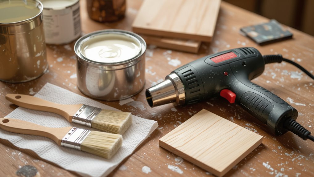 heat gun accelerates drying