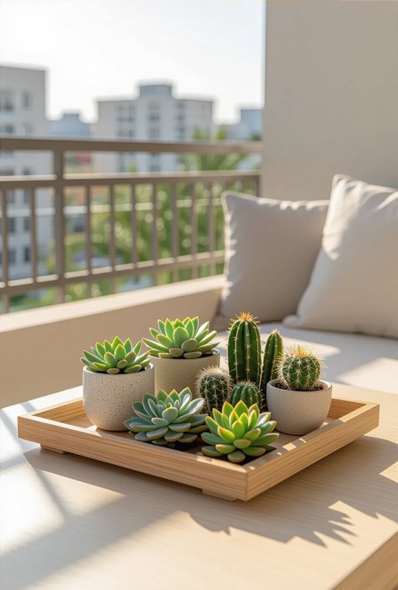 heat tolerant sculptural succulent arrangements