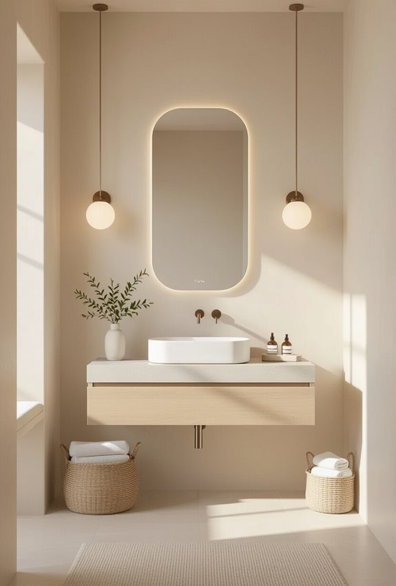 heated backlit anti fog mirror
