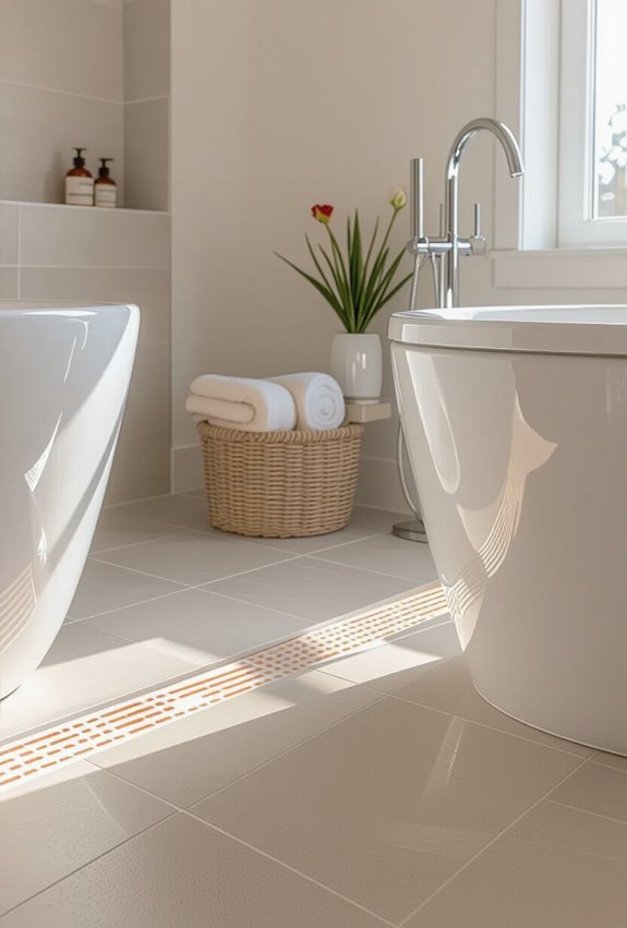 heated bathroom floors types