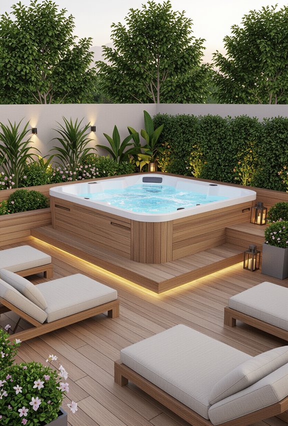 heated benches ambient speakers