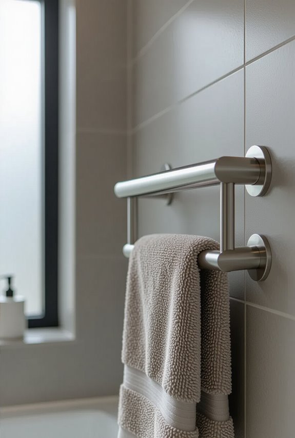 heated dual purpose shower bar