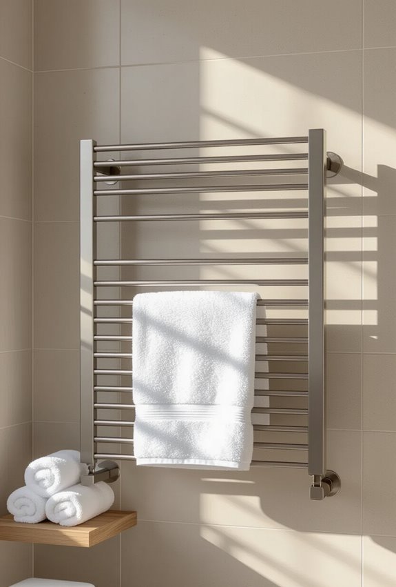 heated space saving towel rails