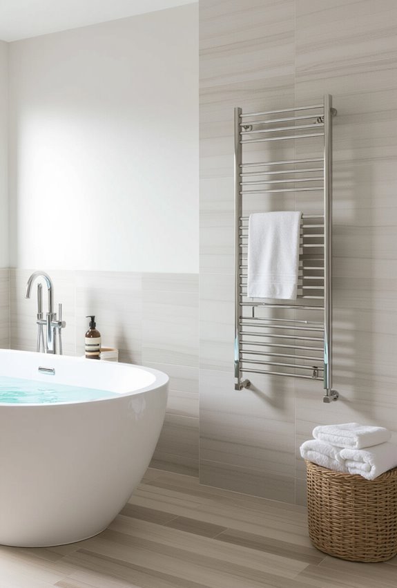 heated towel rack installation