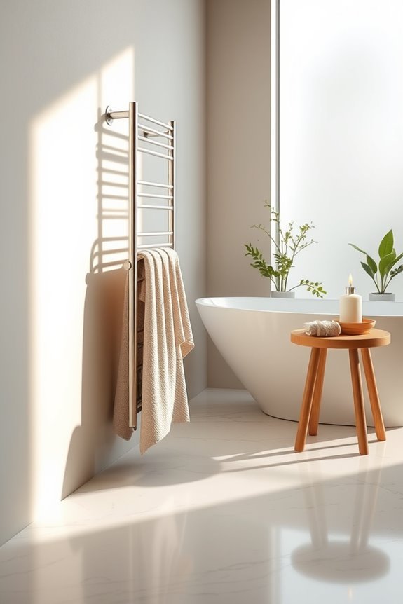 heated towel rack installation