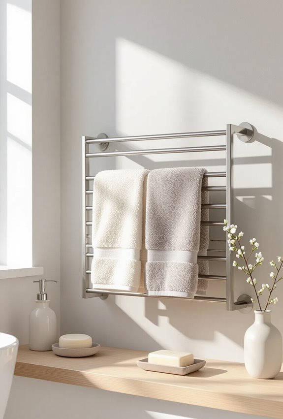 heated towel rack installation