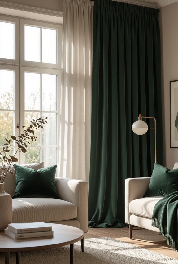 heavy blackout jacquard drapes