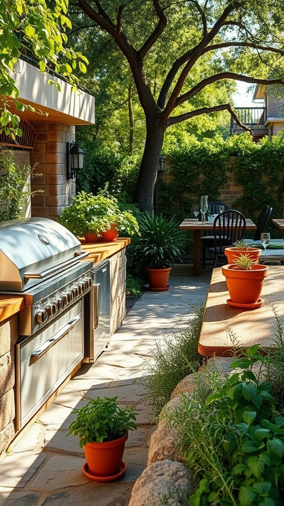 herb garden enhances outdoor cooking