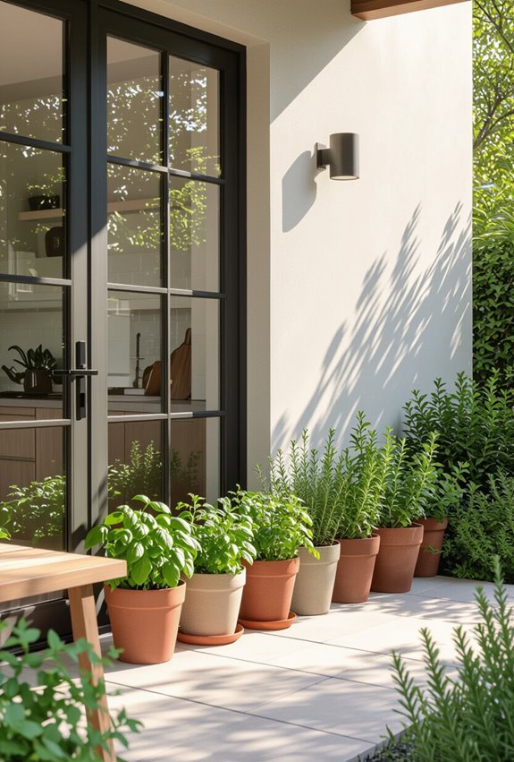 herbs steps from kitchen doorway
