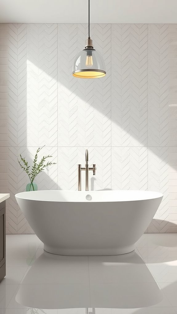 herringbone subway tile elegance