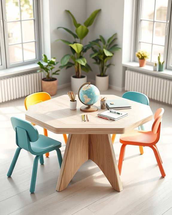hexagonal study table benefits