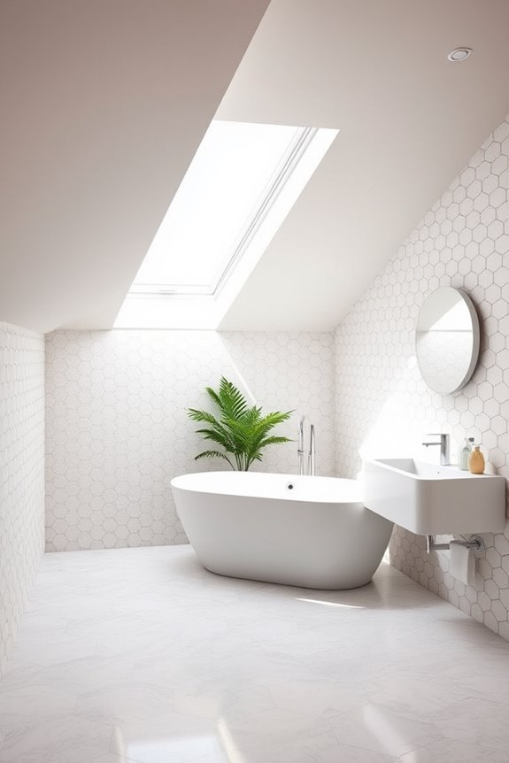 hexagonal tile bathroom design