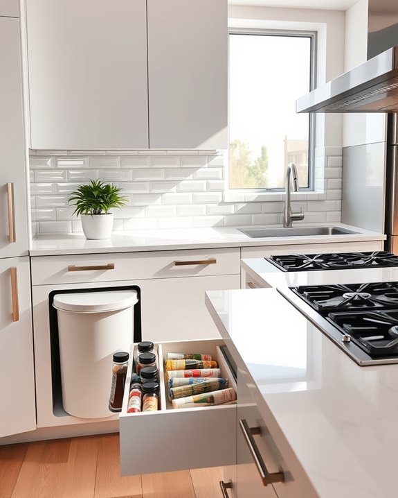 hidden bins for organization