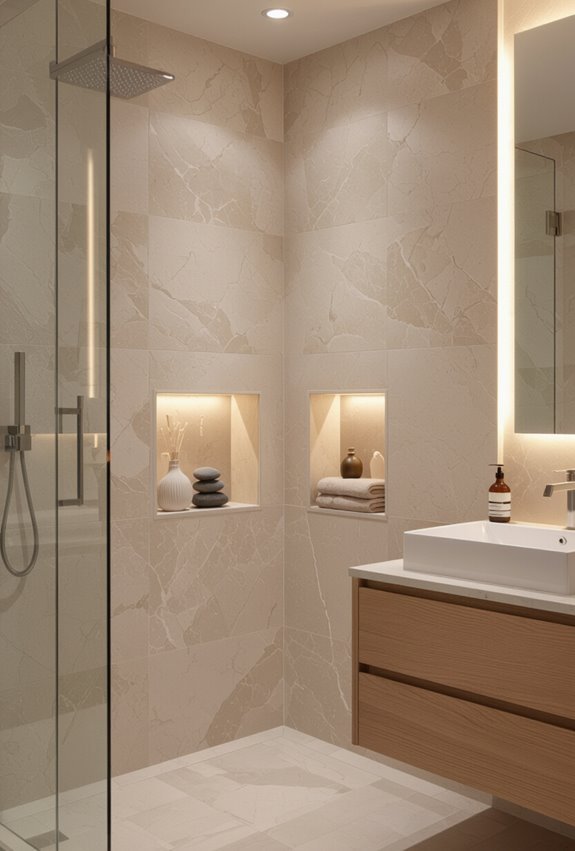 hidden cabinets recessed niches
